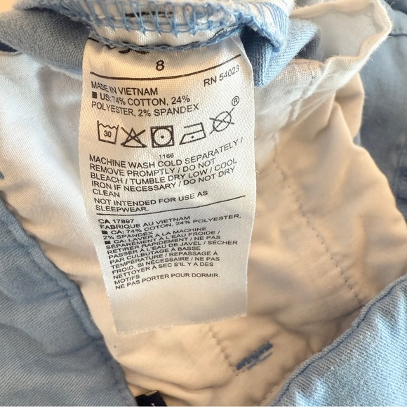 Janie and Jack Boys Light Blue Chino Shorts Size 8 Casual Spring Adjustable - Picture 9 of 9